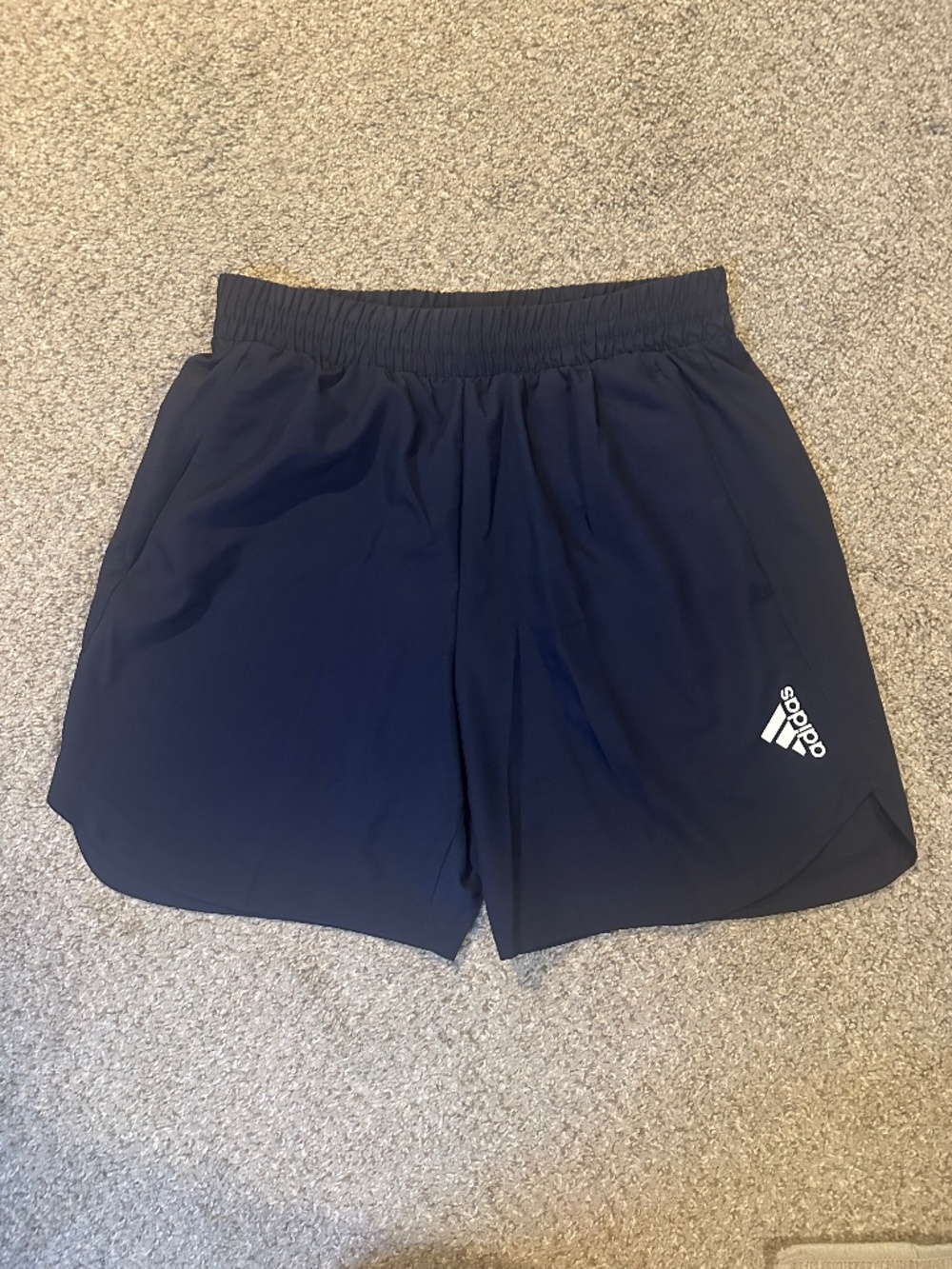 Mens Medium Navy Blue Adidas Running Shorts